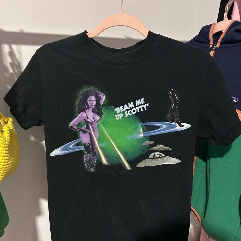 Nicki Minaj “Beam Me Up Scotty” Black Cotton Tee